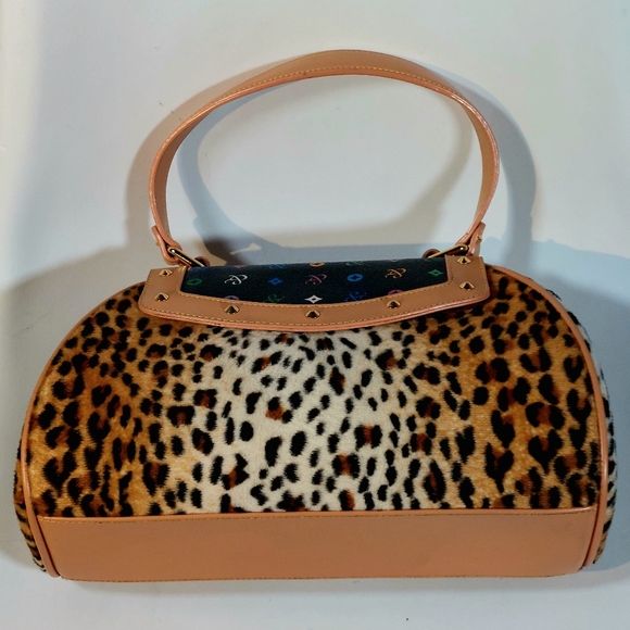 Unbranded designer inspired leopard print studded handbag, NWOT - Picture 8 of 10